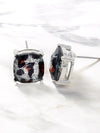 Leopard Square Stud Earrings