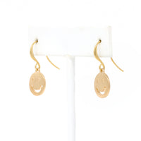 Smiley Face Drop Fish Hook Earrings