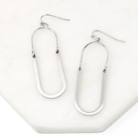 Oval Resin Drop Earrings