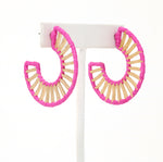 Raffia Circle Hoop Earrings