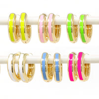 Color Huggie Earrings