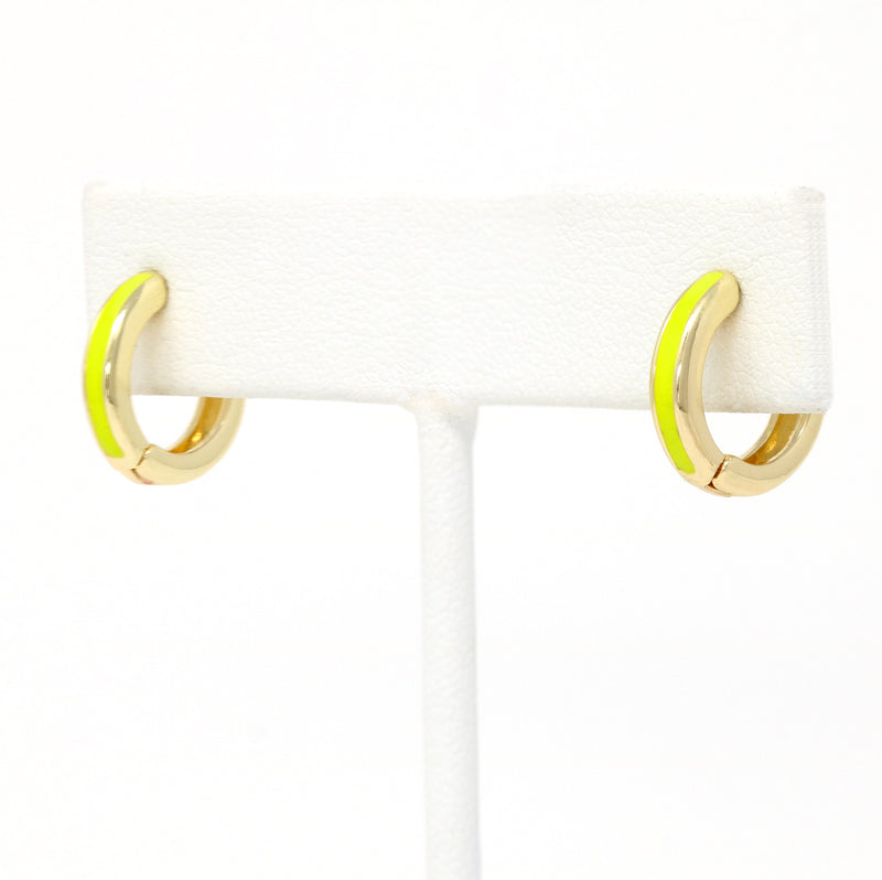Color Huggie Earrings