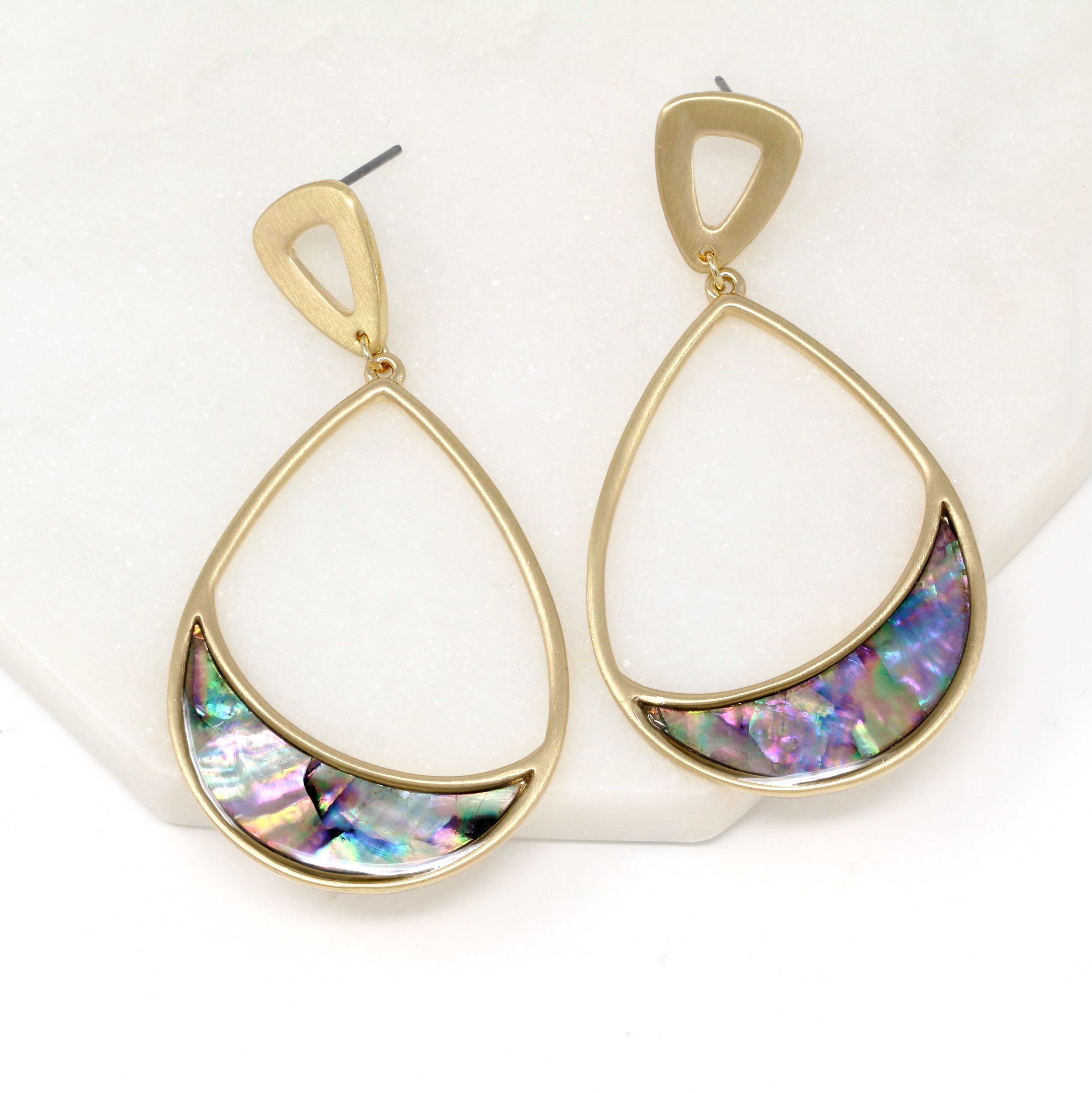 Abalone Teardrop Earrings – Bauble Sky