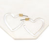 Heart Lucite Clear Hoops