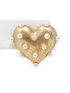 Puffy Heart Pearl Earrings