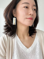 Modern Mother of Pearl Shell Statement Earrings