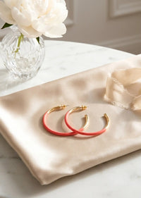Colored Circle Hoop Earrings