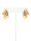 Sculpted Teardrop Dual-Finish Stud Earrings