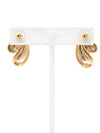 Sculpted Teardrop Dual-Finish Stud Earrings