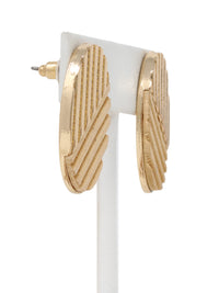 Modern Oval Two-Tone Wooden Earrings