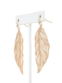 Leaf Lightweight Filigree Drop Earrings