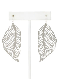 Leaf Lightweight Filigree Drop Earrings