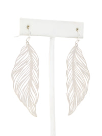 Leaf Lightweight Filigree Drop Earrings