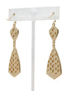 Textured Faux Leather Drop Earrings