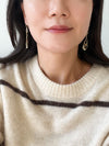 Textured Faux Leather Drop Earrings