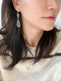 Textured Faux Leather Drop Earrings