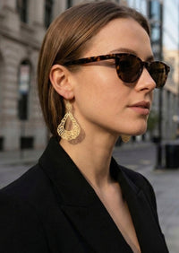 Lightweight Teardrop Filigree Lace Earrings