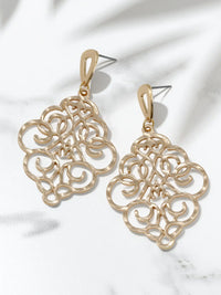 Elegant Filigree Teardrop Earrings