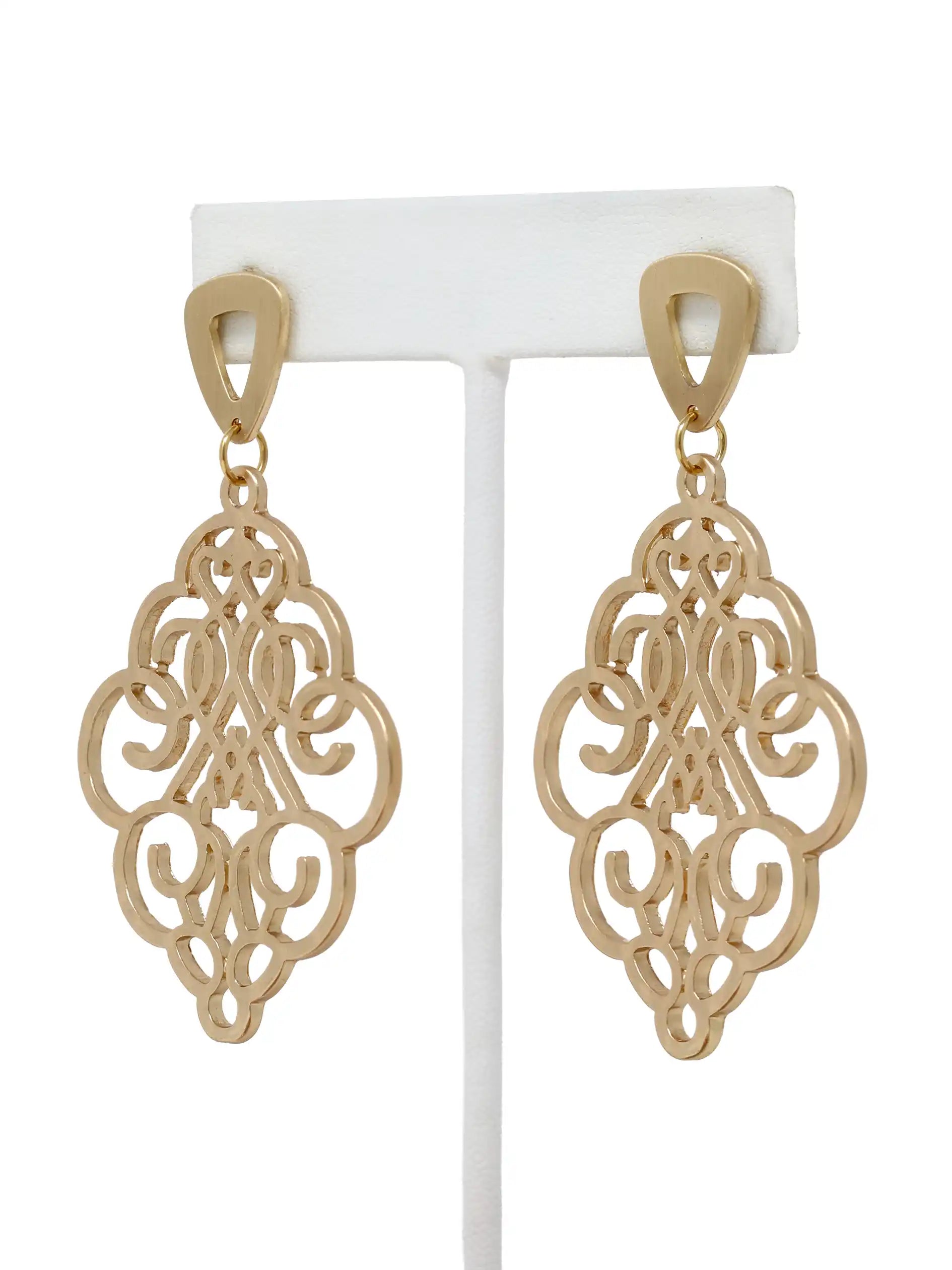 Elegant Filigree Teardrop Earrings
