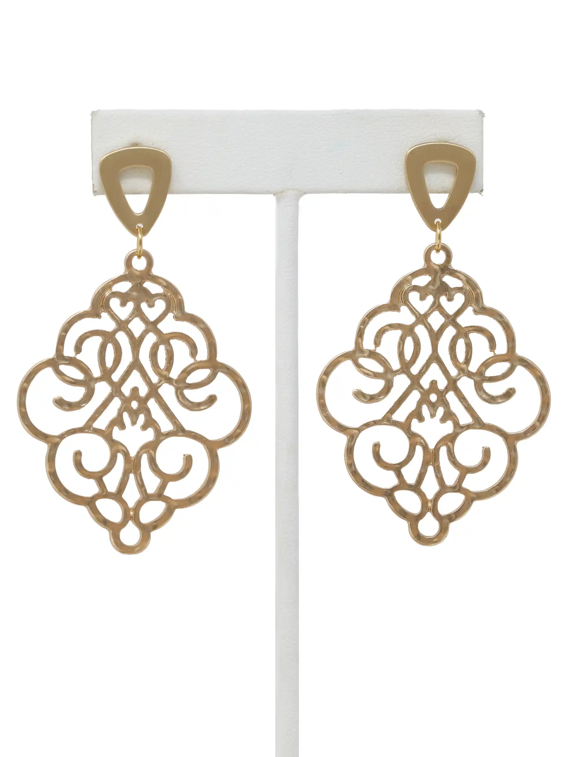 Elegant Filigree Teardrop Earrings