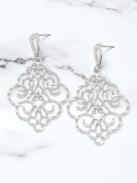 Elegant Filigree Teardrop Earrings