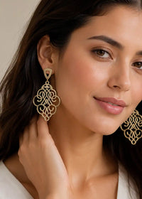 Elegant Filigree Teardrop Earrings