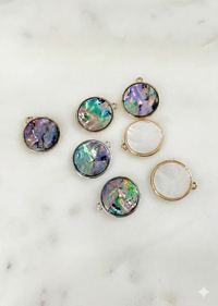 Abalone Charm Triple Layer Necklace