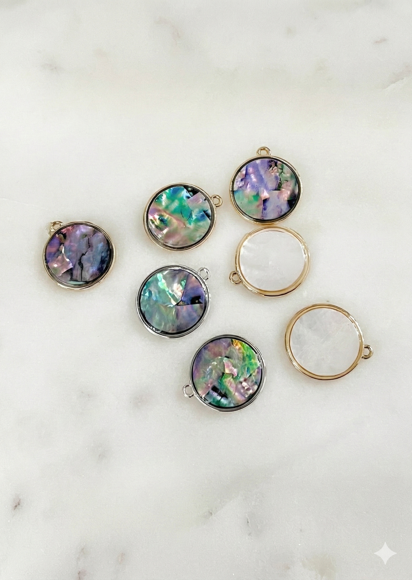 Abalone Charm Triple Layer Necklace