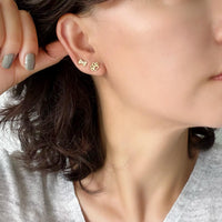 Gold Filled Dog Paw Bone Earrings