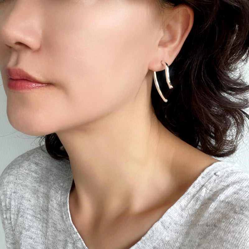 Geometric Double-Sided Drop Earrings