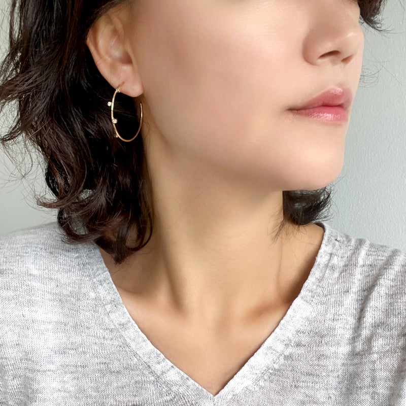 Anne Klein Gold-Tone Small Crystal Hoop Earrings, 0.5
