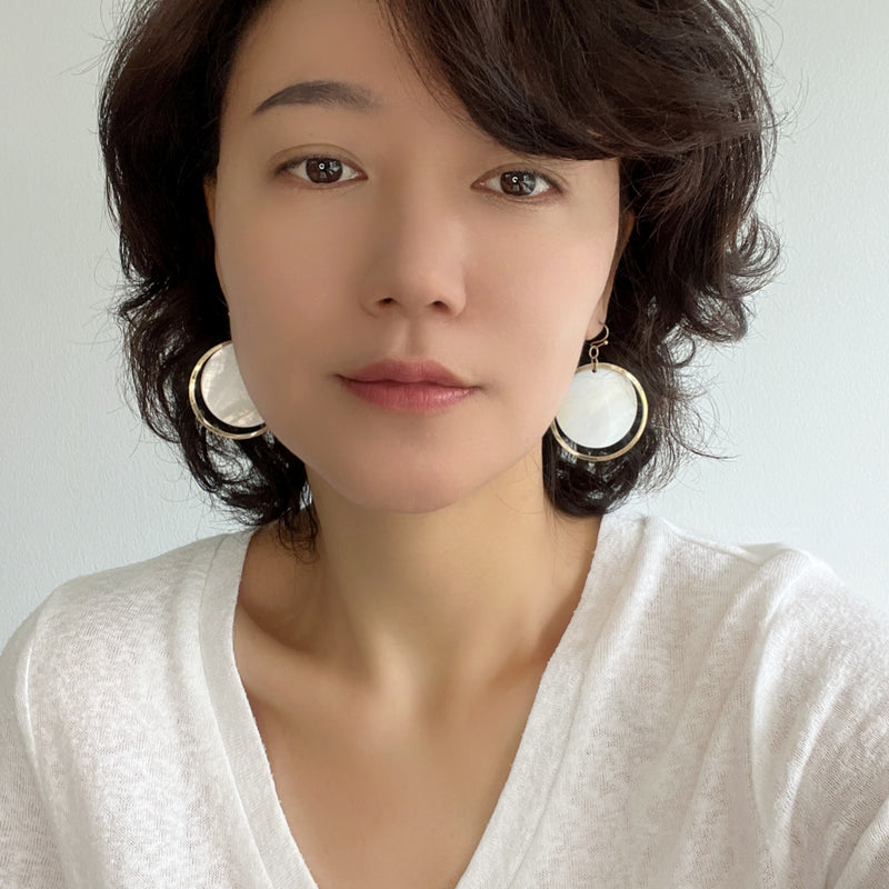 Mother Of Pearl Statement Earrings