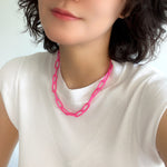 Neon Paperclip Chain Necklace