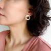 Pave Circle Earrings