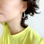 Modern Lucite Clear Hoops