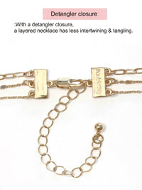 3 Layered Rectangle Charm Necklace