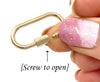 Personalized Initial & Birthstone Mini Carabiner Necklace