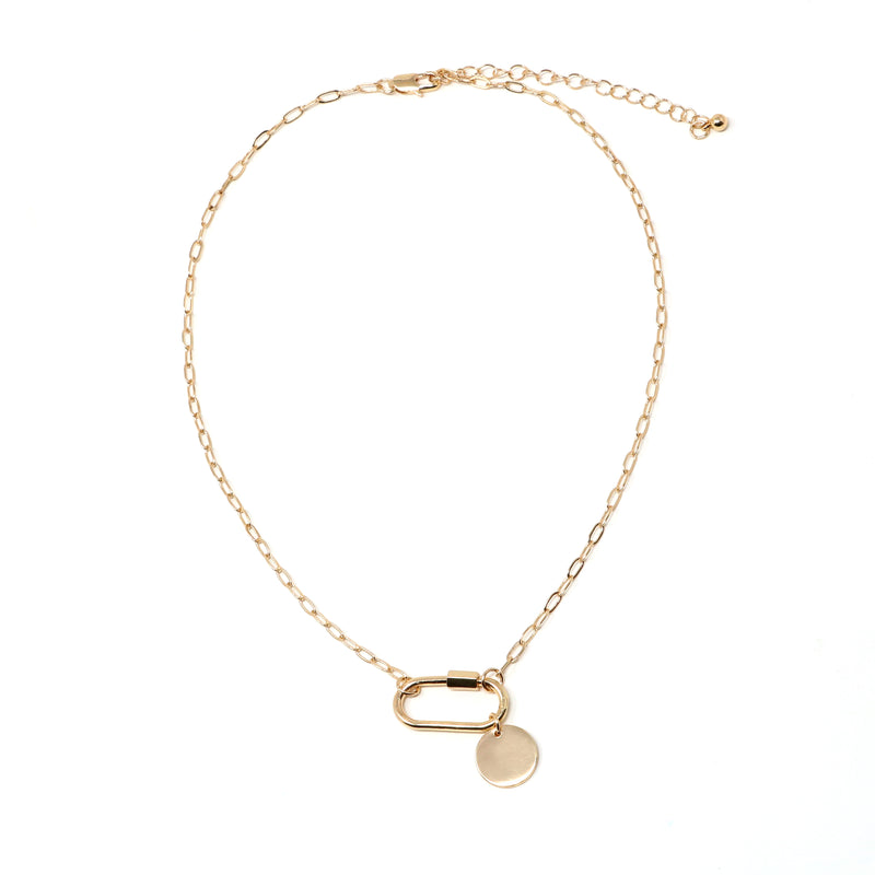 Carabiner Necklace with Charm