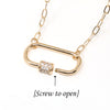 Carabiner Necklace with Charm