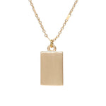 Rectangle Charm Necklace