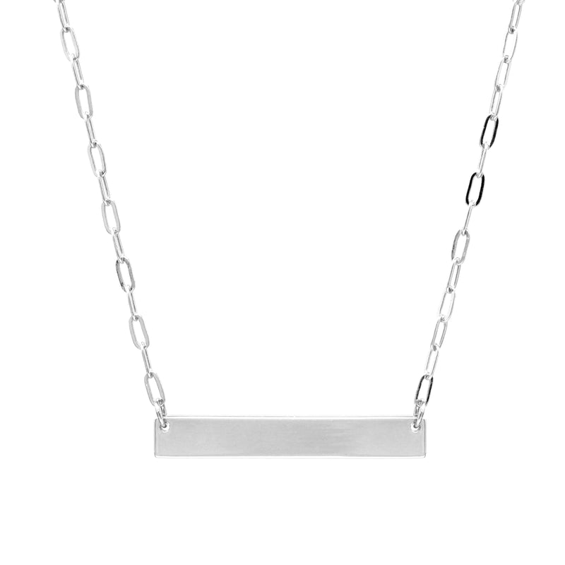 Long Bar Charm Necklace