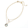 Double Layered Abalone Charm Necklace