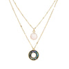 Double Layered Abalone Charm Necklace