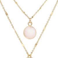 Double Layered Abalone Charm Necklace