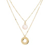 Double Layered Abalone Charm Necklace