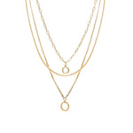 Dainty Triple Layered Charm Necklace