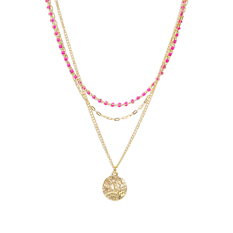 Triple Layered Neon Necklace