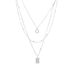 Modern Triple Layered Charm Necklace