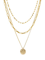 4-Layer Pearl & Gold Charm Necklace