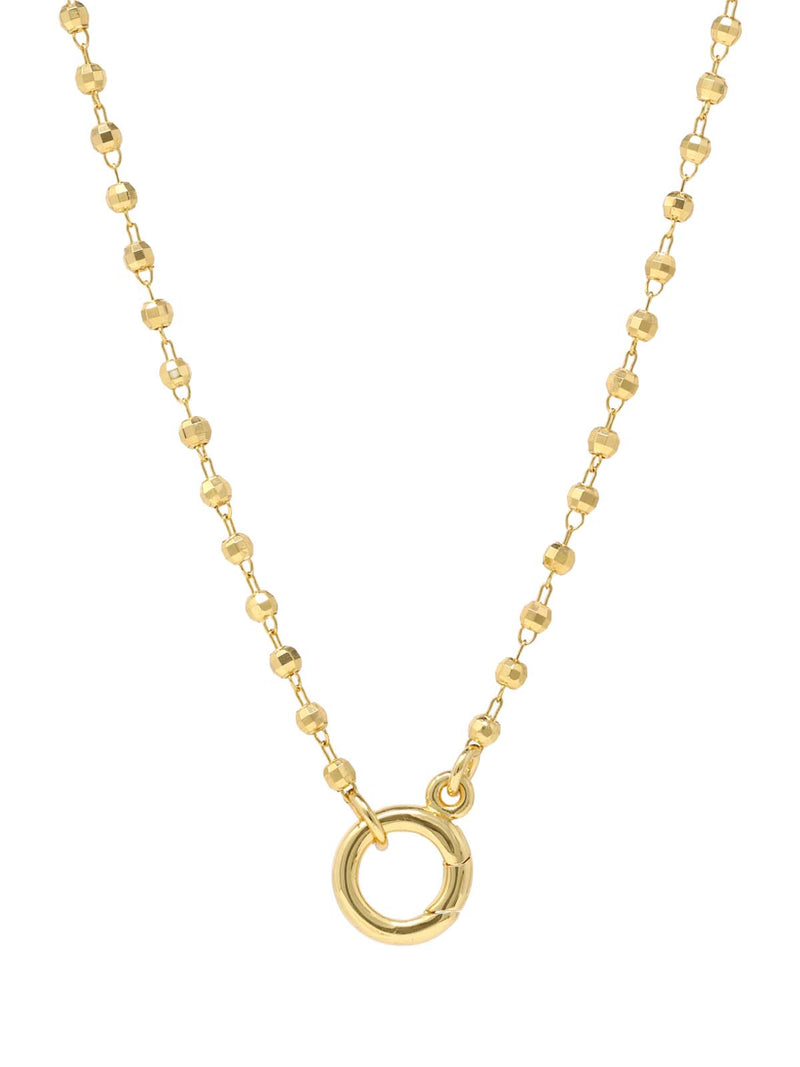 Circle Carabiner Lock Necklace - a sleek and versatile accessory ideal for daily wear, effortlessly enhancing personal style. Its innovative design allows for easy charm customization with a simple push-to-open and close mechanism.